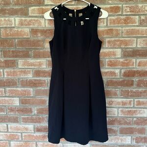 Eliza J. A Line Cutout Sleeveless Dress Women’s 4 Navy Blue Party